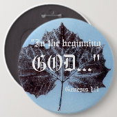 Genesis 1:1-Button Ronde Button 6,0 Cm (Voorkant /achterkant)