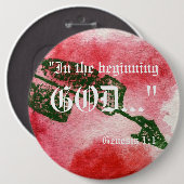 Genesis 1:1-Button Ronde Button 6,0 Cm (Voorkant /achterkant)