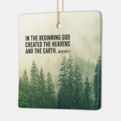 Genesis 1:1 in de begin Christelijke Manuscript Keramisch Ornament (Links)