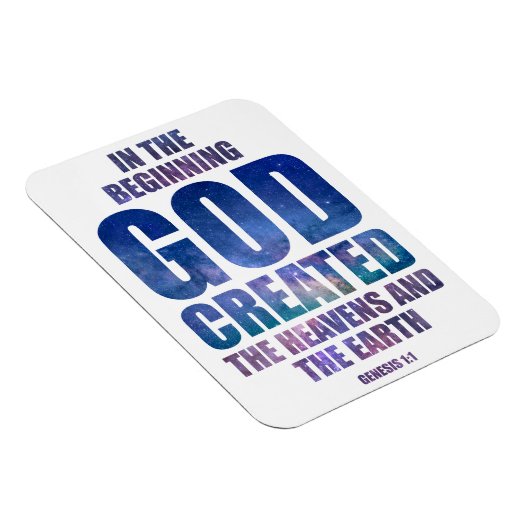 Genesis 1:1 In het begin Creëer GOD het universum Magneet (Rechterzijde)