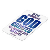 Genesis 1:1 In het begin Creëer GOD het universum Magneet (Linkerzijde)