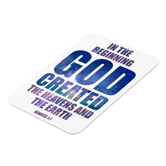 Genesis 1:1 In het begin Creëer GOD het universum Magneet (Linkerzijde)