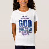 Genesis 1:1 In het begin Creëer GOD het universum T-shirt (Voorkant)