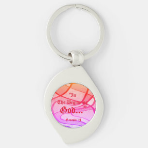 Genesis 1:1 In het begin God..." Bijbelse waarheid Sleutelhanger