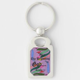 Genesis 1:1 In het begin God..." Bijbelse waarheid Sleutelhanger