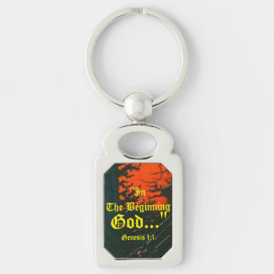 Genesis 1:1 In het begin God..." Bijbelse waarheid Sleutelhanger