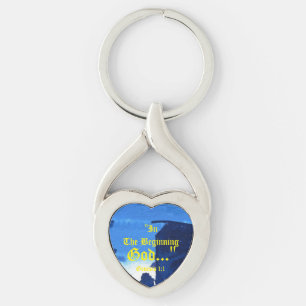 Genesis 1:1 In het begin God..." Bijbelse waarheid Sleutelhanger