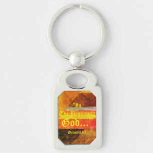 Genesis 1:1 In het begin God..." Bijbelse waarheid Sleutelhanger