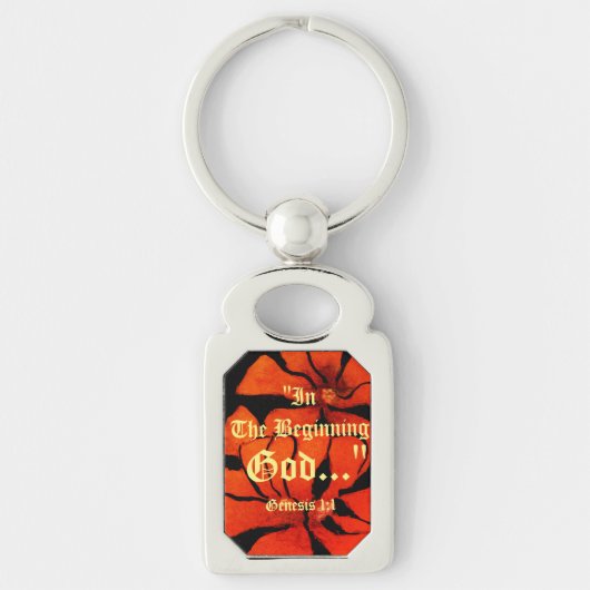 Genesis 1:1 In het begin God..." Bijbelse waarheid Sleutelhanger (Voorkant)
