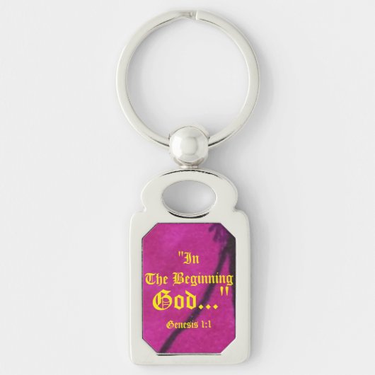 Genesis 1:1 In het begin God..." Bijbelse waarheid Sleutelhanger (Voorkant)