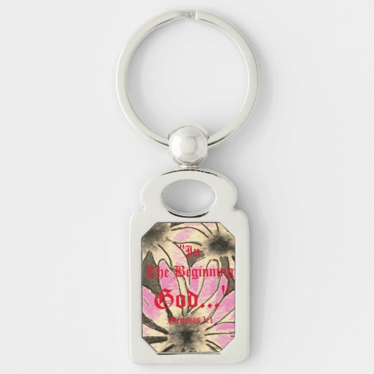 Genesis 1:1 In het begin God..." Bijbelse waarheid Sleutelhanger (Voorkant)