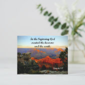 Genesis 1:1 In het begin schiep God Briefkaart (Staand voorkant)