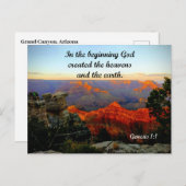 Genesis 1:1 In het begin schiep God Briefkaart (Voorkant / Achterkant)