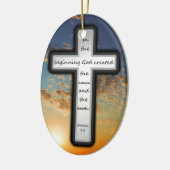 Genesis 1:1 keramisch ornament (Links)