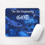 "Genesis 1:1" Leaf Natuur Print Mousepad Muismat (Met muis)