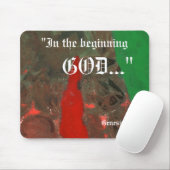 "Genesis 1:1" Leaf Natuur Print Mousepad Muismat (Met muis)