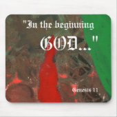 "Genesis 1:1" Leaf Natuur Print Mousepad Muismat (Voorkant)