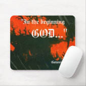 "Genesis 1:1" Leaf Natuur Print Mousepad Muismat (Met muis)