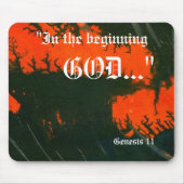 "Genesis 1:1" Leaf Natuur Print Mousepad Muismat (Voorkant)