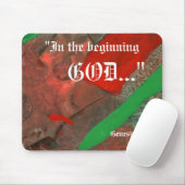 "Genesis 1:1" Leaf Natuur Print Mousepad Muismat (Met muis)