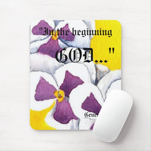 Genesis 1:1 Mousepad Muismat (Met muis)