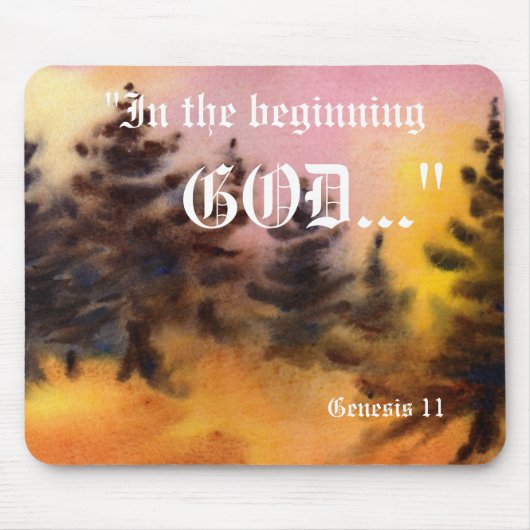 Genesis 1:1 Mousepad Muismat (Voorkant)
