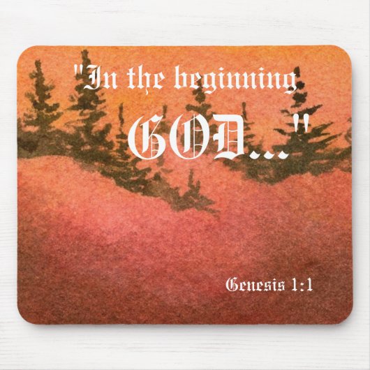 Genesis 1:1 Mousepad Muismat (Voorkant)