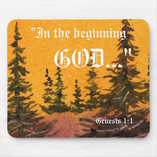Genesis 1:1 Mousepad Muismat (Voorkant)