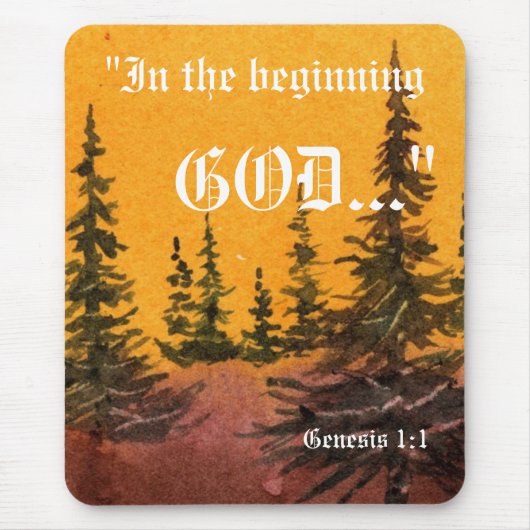 Genesis 1:1 Mousepad Muismat (Voorkant)