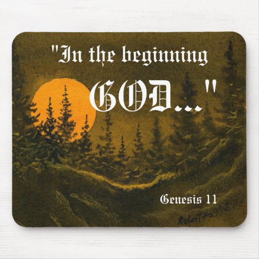 Genesis 1:1 Mousepad Muismat (Voorkant)