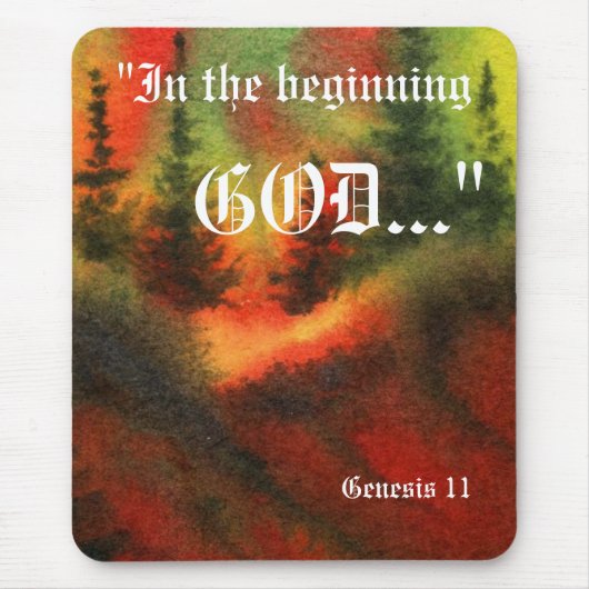 Genesis 1:1 Mousepad Muismat (Voorkant)