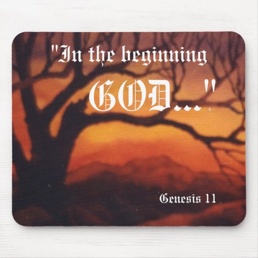 Genesis 1:1 Mousepad Muismat (Voorkant)