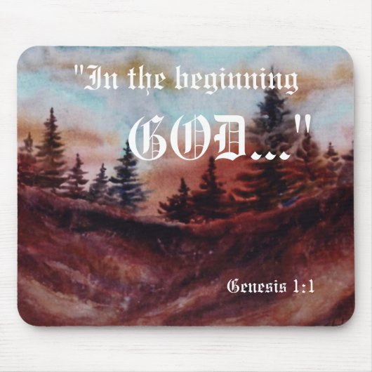 Genesis 1:1 Mousepad Muismat (Voorkant)