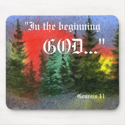 Genesis 1:1 Mousepad Muismat (Voorkant)