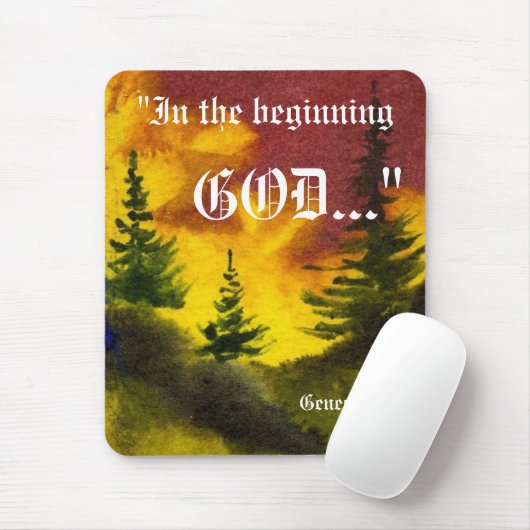 Genesis 1:1 Mousepad Muismat (Met muis)