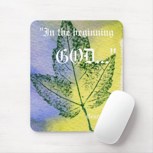 Genesis 1:1 Mousepad Muismat (Met muis)