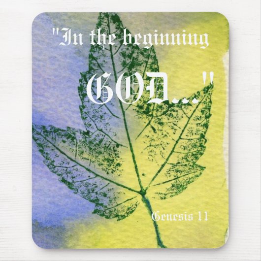 Genesis 1:1 Mousepad Muismat (Voorkant)