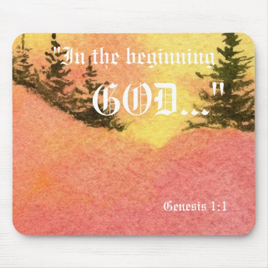 Genesis 1:1 Mousepad Muismat (Voorkant)