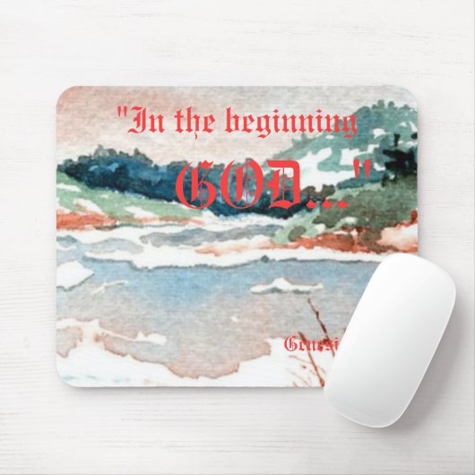 Genesis 1:1 Mousepad Muismat (Met muis)
