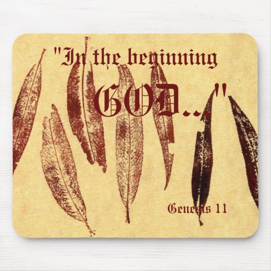 Genesis 1:1 Mousepad Muismat (Voorkant)