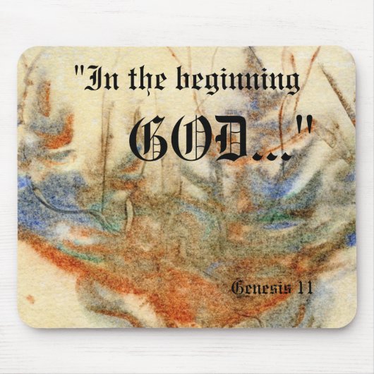 Genesis 1:1 Mousepad Muismat (Voorkant)
