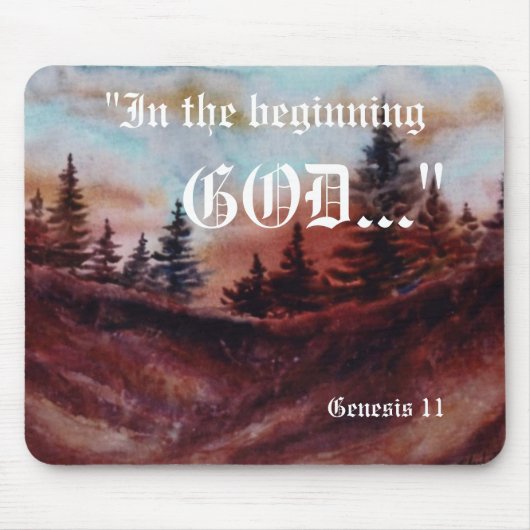 Genesis 1:1 Mousepad Muismat (Voorkant)
