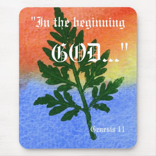 Genesis 1:1 Mousepad Muismat (Voorkant)