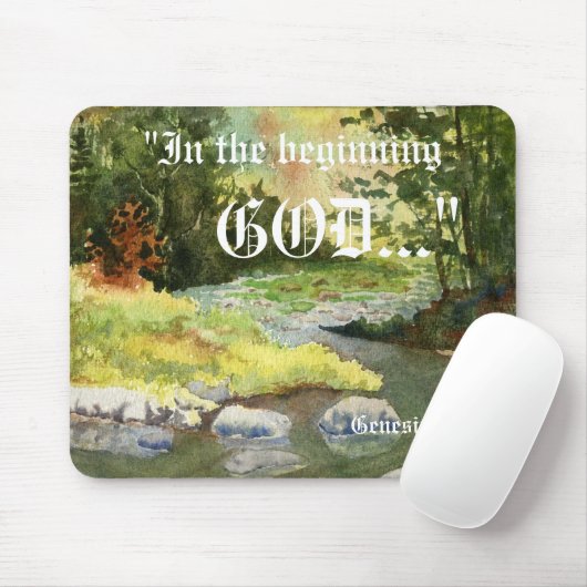 Genesis 1:1 Mousepad Muismat (Met muis)