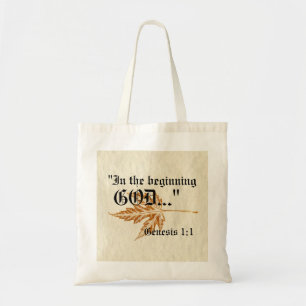 Genesis 1:1-tas tote bag