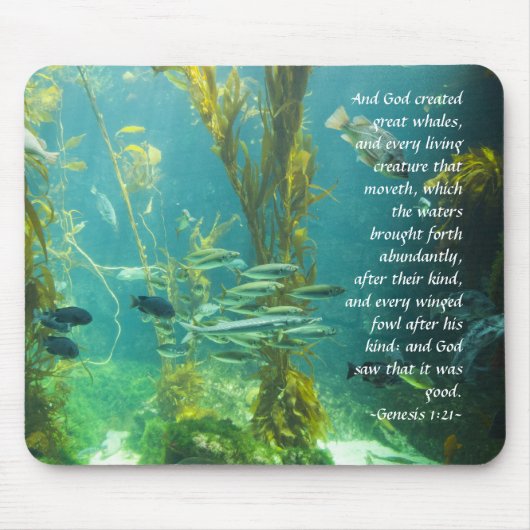 Genesis 1:21 Pacifische kelp Muismat (Voorkant)