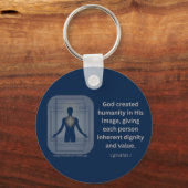 Genesis 1:27 God schiep de mens in Zijn afbeelding Sleutelhanger (Voorkant)