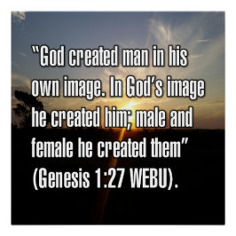 Genesis 1:27 WEBU Perfect Poster