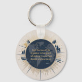 Genesis 1:31 - Gods schepping was goed Sleutelhanger (Voorkant)