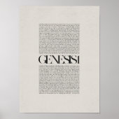 Genesis 1, Bible Verse, Modern Bible, Scripture Wa Poster (Voorkant)